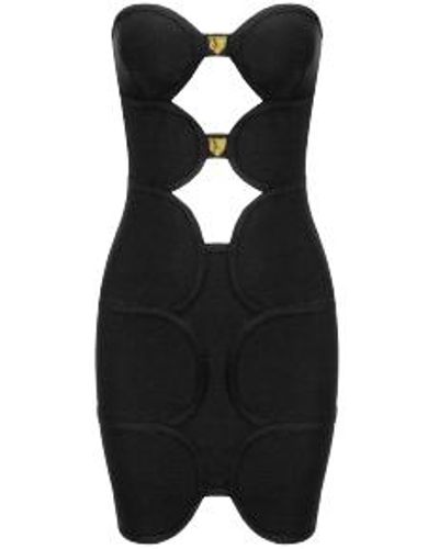 Daniele Morena Panther Mini Dress - Black