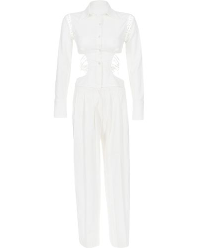 Maet Ardite Linen Pantsuit - White
