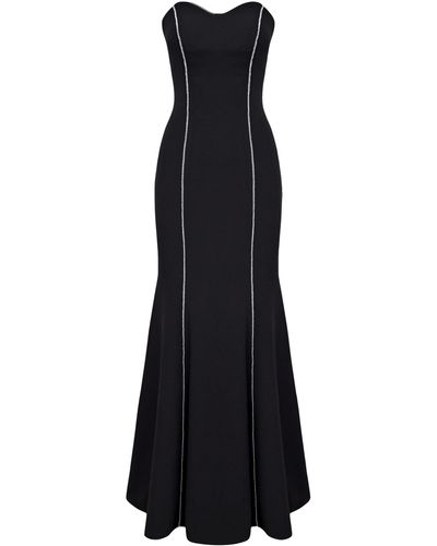 Lily Was Here Evening Dress With Pearls - Black