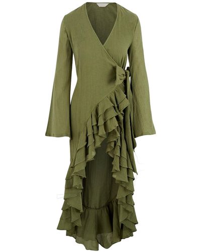 Amazula Renata Ruffle Dress - Green