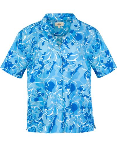 JAAF Short Sleeve Oversized Shirt - Blue
