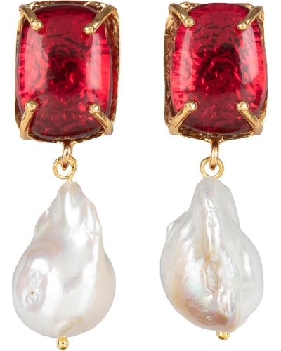 Christie Nicolaides Piccola Earrings Hot - Red