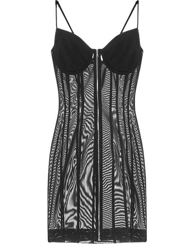 A.M.G Transparent Dress - Black