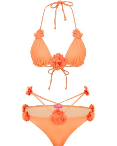 Declara Flower Tulip Bikini Set - Orange