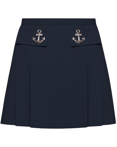 KEBURIA Pleated Mini Skirt - Blue