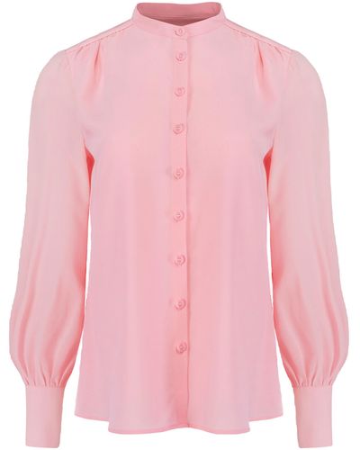 JAAF Crepe De Chine Silk Shirt - Pink