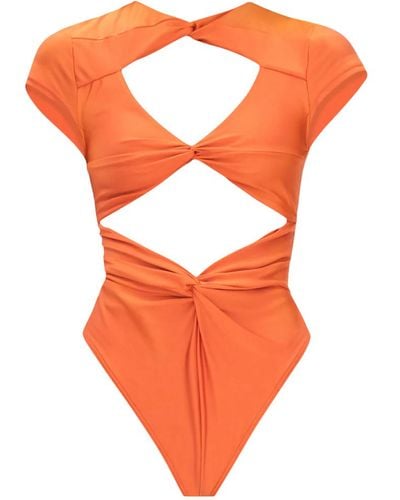 Andrea Iyamah Aluna One Piece Swimsuit - Orange