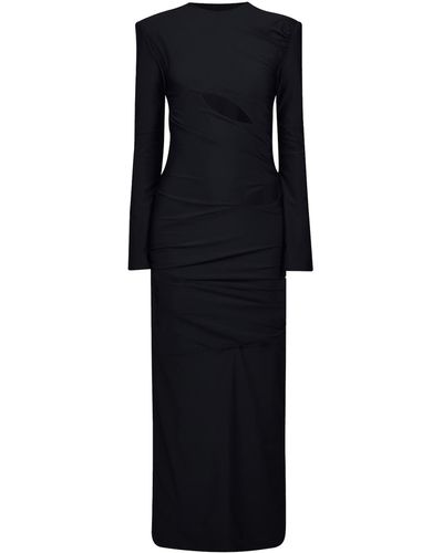 Maet Zelle Long Dress With Cut Outs - Black
