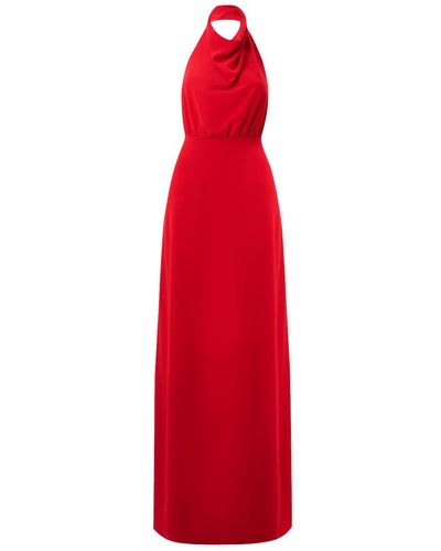 Lora Istanbul Kate Crepe Maxi Dress - Red