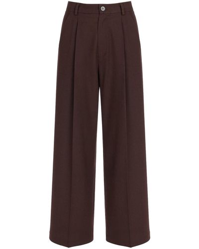 Wiktoria Frankowska Harbor Harmony Suit Pants - Brown
