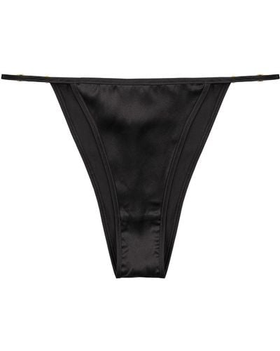 HERTH Elle: Gots Organic Silk Medium Waist Panties - Black