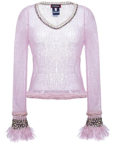 Andreeva Baby Handmade Knit Top - Pink