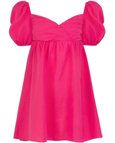 JAAF Gathered Mini Dress - Pink