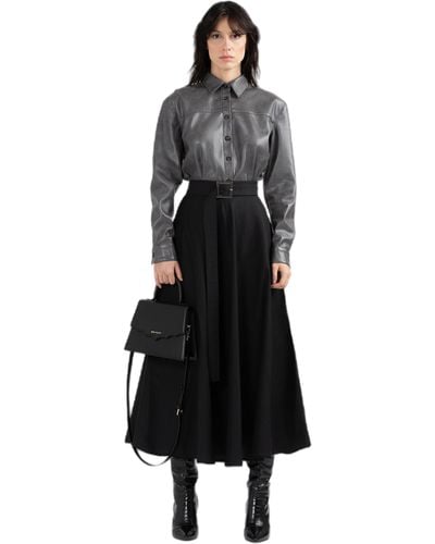 Divalo Aimee Circle Cotton Skirt - Black