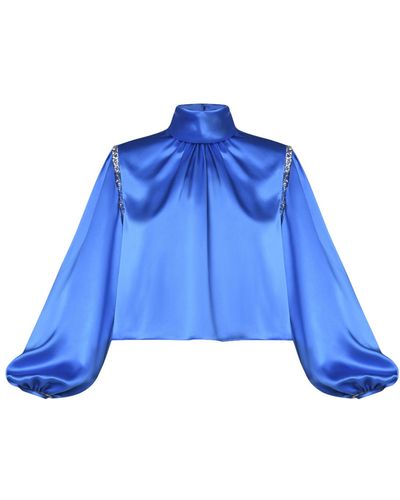 KEBURIA Silk Blouse - Blue