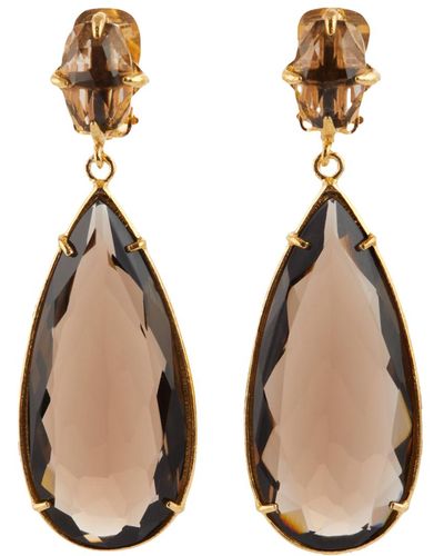 Christie Nicolaides Franca Earrings Chocolate - Natural