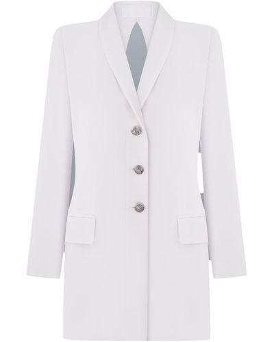 Total White Jacket-Style Dress - White