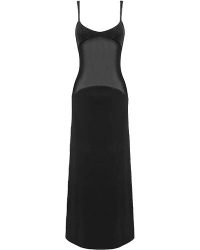 Daniele Morena Crystals Gown Dress - Black
