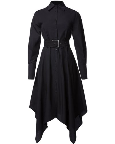 Divalo Almaty Poplin Asymmetrical Shirt-Dress - Black