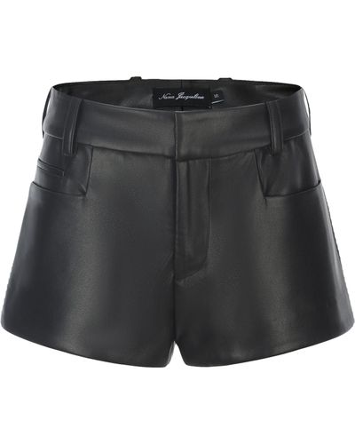 Nana Jacqueline Victoria Leather Shorts - Black