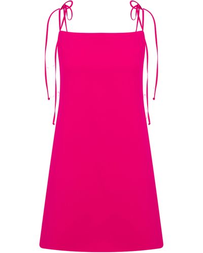 NAZLI CEREN Ellie Mini Crepe Dress - Pink