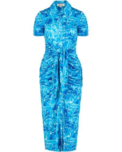 JAAF Stretch-Jersey Midi Dress - Blue