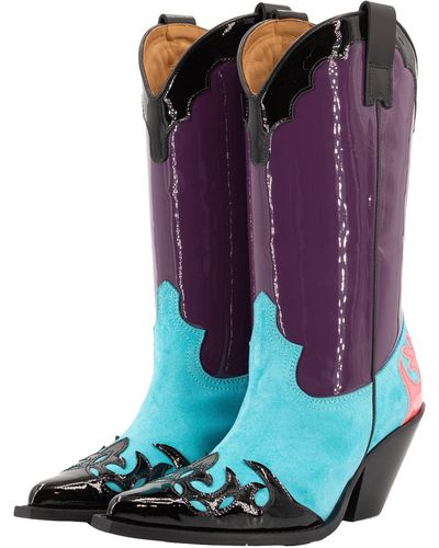 Toral Multicoloured Boots - Blue