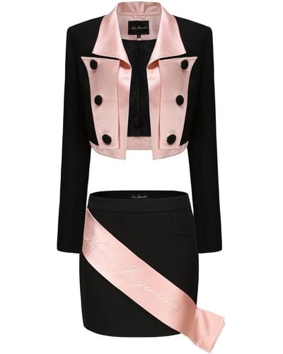 Nana Jacqueline Ella Skirt Suit Set - Black