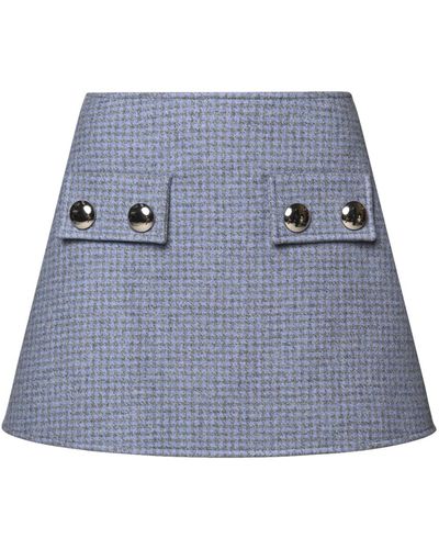 KEBURIA A-Line Mini Skirt - Blue