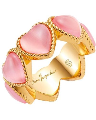Nana Jacqueline Lisette Heart Ring - Pink