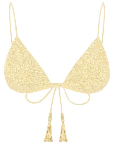 Oceanus Nixie Triangle Shape Bikini Top - Yellow
