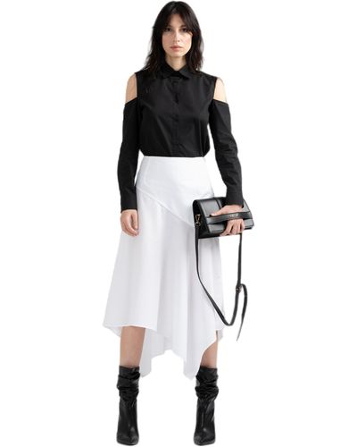 Divalo Aris Asymmetrical Skirt - White