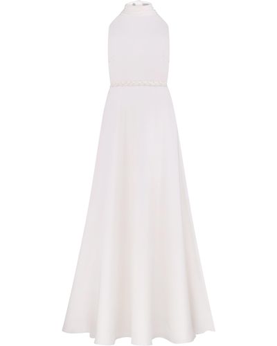 Total White Maxi Chiffon Dress - White