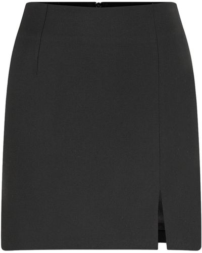 NAZLI CEREN Vance Twill Mini Skirt - Black