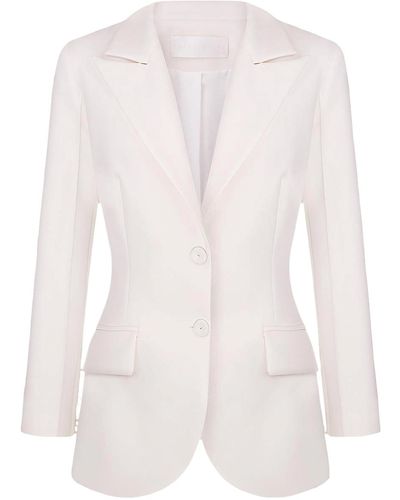 Total White Fitted Jacket - White