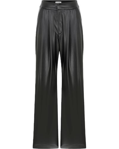 NAZLI CEREN Tina Vegan Leather Pants - Black