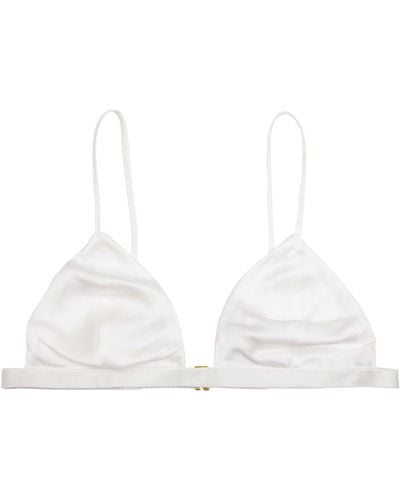 HERTH Ivy Ivory: Soft Cup Triangle Bra Top - White