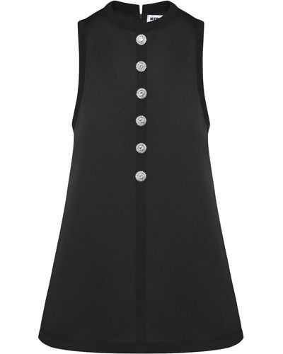 KEBURIA Zircon Button Little Dress - Black