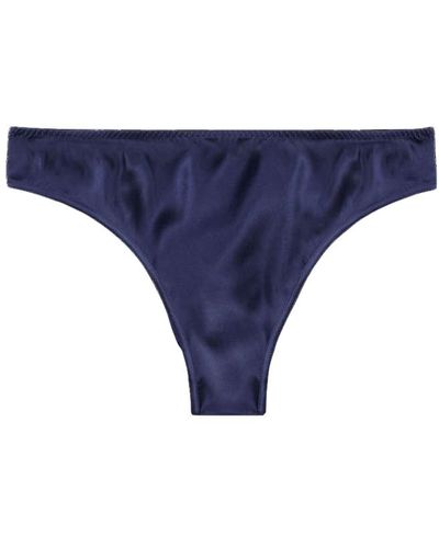 HERTH Lea: Gots Silk Mid-Rise Panties - Blue