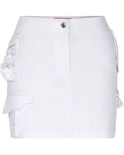 Declara Jasmine Floral Skirt - White