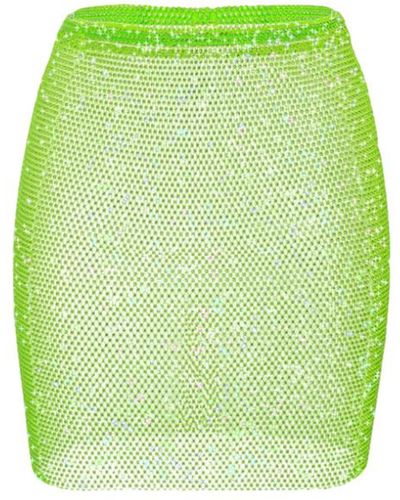 Santa Brands Neon Lime Mini Skirt - Green