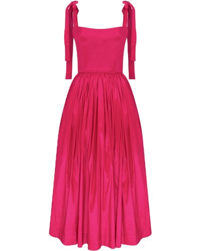 NAZLI CEREN Sibby Midi Dress - Pink