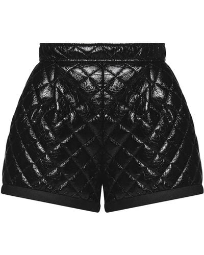 KEBURIA Diamond Quilted Shorts - Black