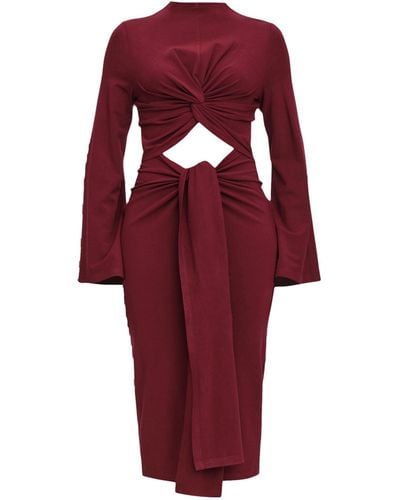 Andrea Iyamah Tola Knit Dress - Red
