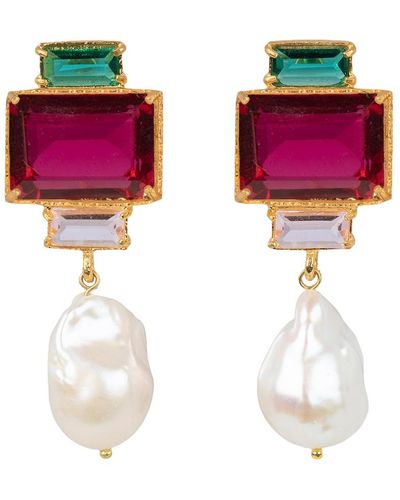 Christie Nicolaides Bambina Earrings Hot - Pink