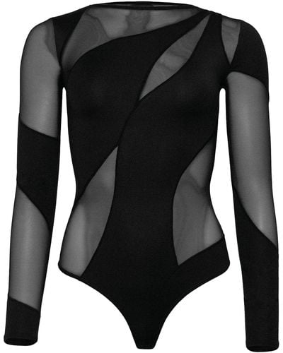 OW Collection Spiral Bodysuit - Black
