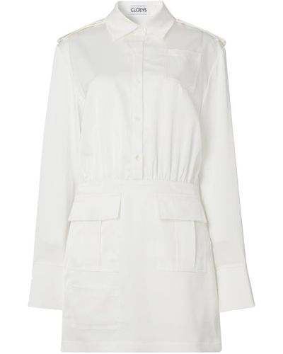 CLOEYS Satin Dress - White