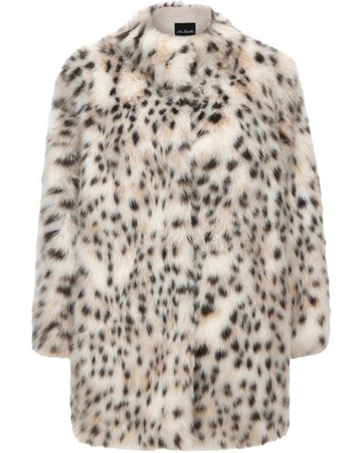 Nana Jacqueline Adeline Fur Coat (Leopard) - White