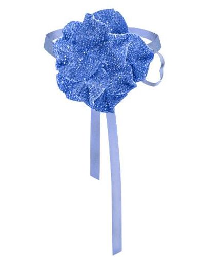 Nue Crystal Flower Choker - Blue