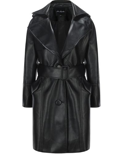 Nana Jacqueline Keira Leather Trench Coat () (Final Sale) - Black